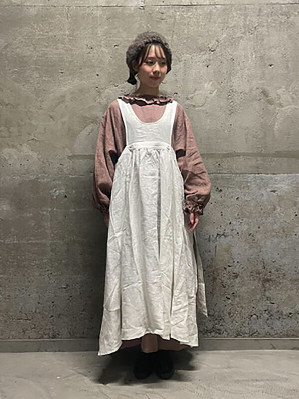 【立川店/EC限定】リネンエプロンワンピース（オフホワイト）｜Samansa Mos2（サマンサ モスモス）通販