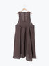 【立川店/EC限定】リネンエプロンワンピース（オフホワイト/チャコールグレー/ダークブラウン/プラム）｜Samansa Mos2（サマンサ モスモス）通販