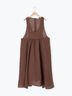 【立川店/EC限定】リネンエプロンワンピース（オフホワイト/チャコールグレー/ダークブラウン/プラム）｜Samansa Mos2（サマンサ モスモス）通販