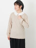 ドビーフリル襟カットソー（ベージュ）｜Samansa Mos2（サマンサ モスモス）通販