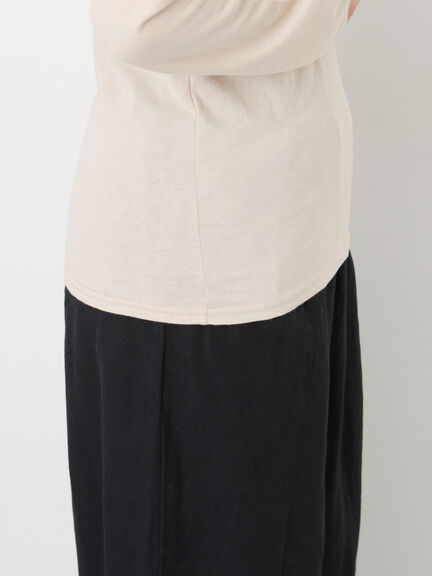 ドビーフリル襟カットソー（オフホワイト/ブラック/ベージュ）｜Samansa Mos2（サマンサ モスモス）通販