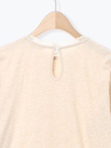 パーツレース貼りカットソー（オフホワイト/ブラック/ベージュ）｜Samansa Mos2（サマンサ モスモス）通販