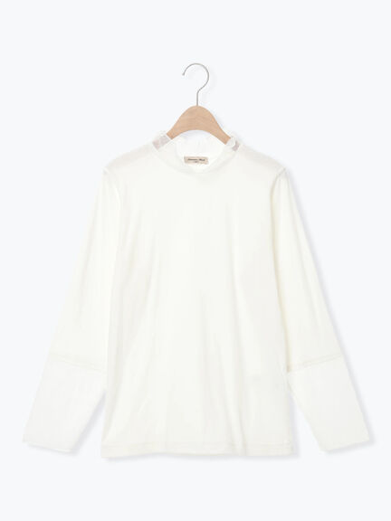 ドットチュール切り替えカットソー（オフホワイト/グレー/ブラック）｜Samansa Mos2（サマンサ モスモス）通販