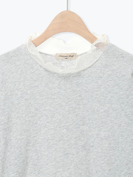 ドットチュール切り替えカットソー（オフホワイト/グレー/ブラック）｜Samansa Mos2（サマンサ モスモス）通販