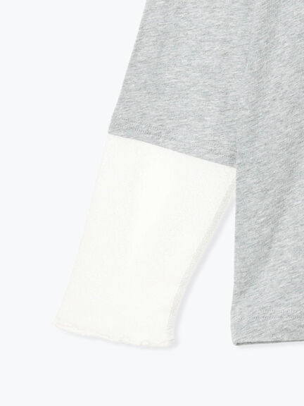 ドットチュール切り替えカットソー（オフホワイト/グレー/ブラック）｜Samansa Mos2（サマンサ モスモス）通販