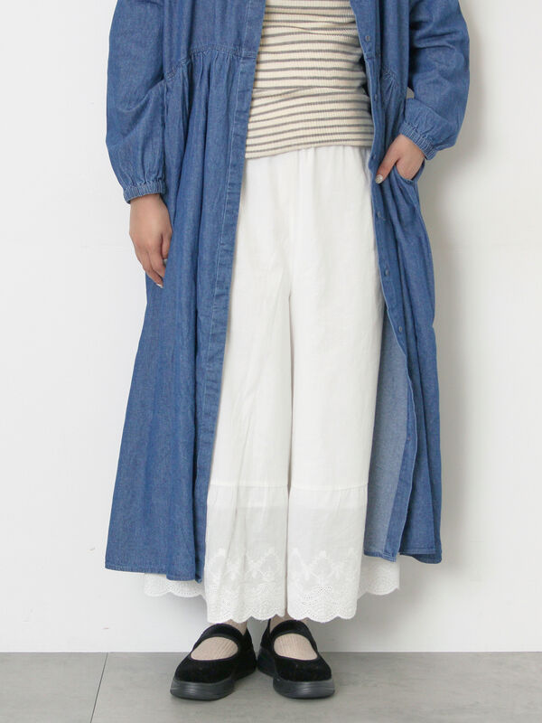 【WEB限定】レースペチパンツ（オフホワイト/ブラック）｜Samansa Mos2（サマンサ モスモス）通販