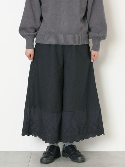 【WEB限定】レースペチパンツ（オフホワイト/ブラック）｜Samansa Mos2（サマンサ モスモス）通販