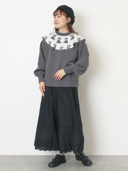 【WEB限定】レースペチパンツ（オフホワイト/ブラック）｜Samansa Mos2（サマンサ モスモス）通販