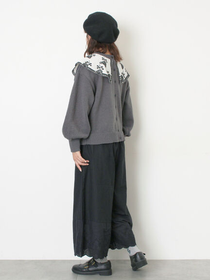 【WEB限定】レースペチパンツ（オフホワイト/ブラック）｜Samansa Mos2（サマンサ モスモス）通販