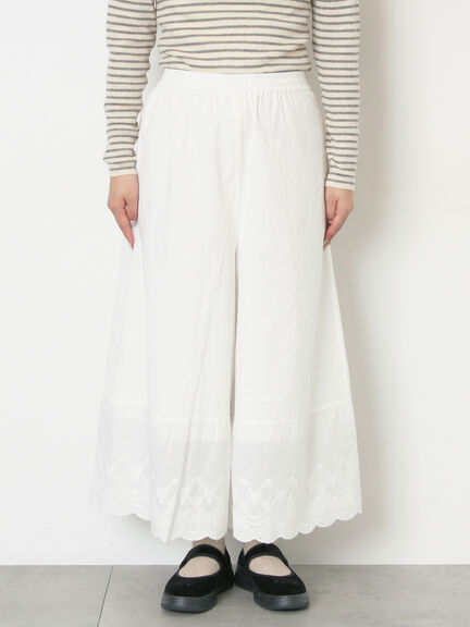 【WEB限定】レースペチパンツ（オフホワイト/ブラック）｜Samansa Mos2（サマンサ モスモス）通販