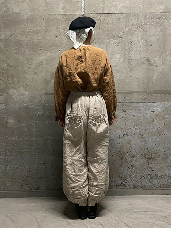 【立川限定・新作】リネンルナポケットフリルパンツ ブラウン サマンサモスモス 立川限定・新作】リネンルナポケットフリルパンツ ブラウン サマンサ