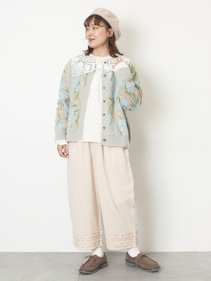 【WEB限定】前後2WAYレース襟ブラウス（オフホワイト/ブラック/ネイビー）｜Samansa Mos2（サマンサ モスモス）通販