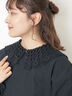 【WEB限定】前後2WAYレース襟ブラウス（オフホワイト/ブラック/ネイビー）｜Samansa Mos2（サマンサ モスモス）通販