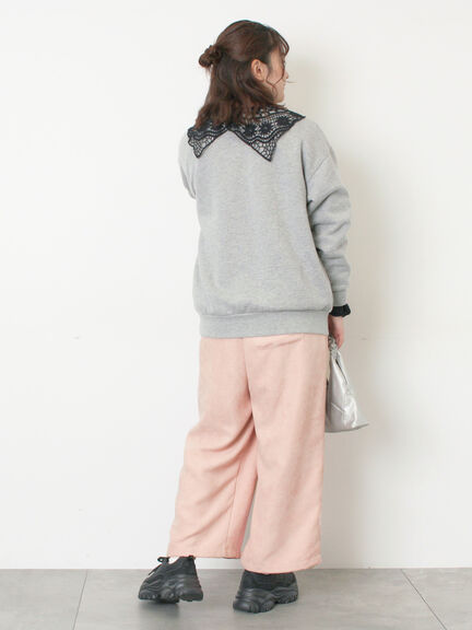 【WEB限定】前後2WAYレース襟ブラウス（オフホワイト/ブラック/ネイビー）｜Samansa Mos2（サマンサ モスモス）通販