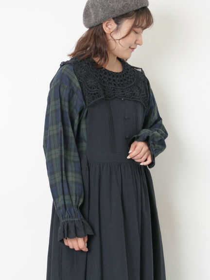 【WEB限定】前後2WAYレース襟ブラウス（オフホワイト/ブラック/ネイビー）｜Samansa Mos2（サマンサ モスモス）通販