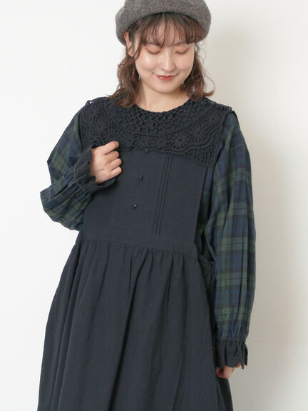 【WEB限定】前後2WAYレース襟ブラウス（オフホワイト/ブラック/ネイビー）｜Samansa Mos2（サマンサ モスモス）通販