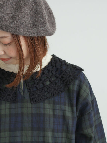 【WEB限定】前後2WAYレース襟ブラウス（オフホワイト/ブラック/ネイビー）｜Samansa Mos2（サマンサ モスモス）通販