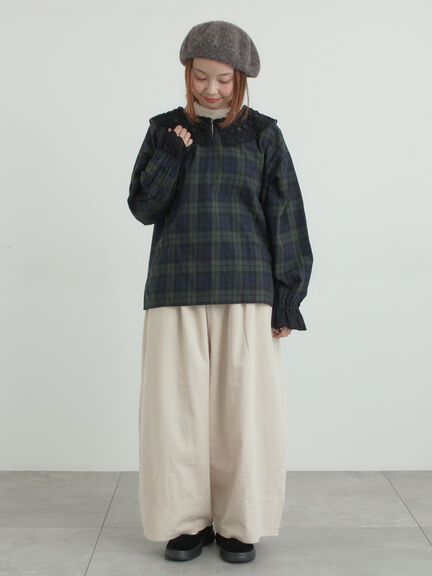 【WEB限定】前後2WAYレース襟ブラウス（オフホワイト/ブラック/ネイビー）｜Samansa Mos2（サマンサ モスモス）通販