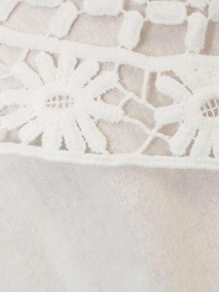 【WEB限定】前後2WAYレース襟ブラウス（オフホワイト/ブラック/ネイビー）｜Samansa Mos2（サマンサ モスモス）通販