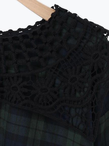 【WEB限定】前後2WAYレース襟ブラウス（オフホワイト/ブラック/ネイビー）｜Samansa Mos2（サマンサ モスモス）通販