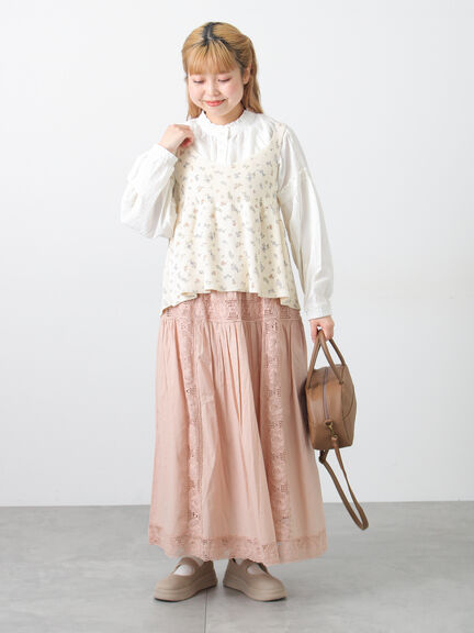 袖シャーリングギャザーブラウス（オフホワイト/ブラック/サックスブルー）｜Samansa Mos2（サマンサ モスモス）通販