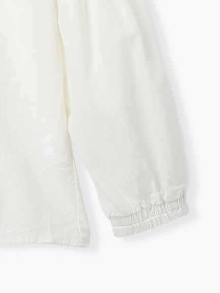 袖シャーリングギャザーブラウス（オフホワイト/ブラック/サックスブルー）｜Samansa Mos2（サマンサ モスモス）通販