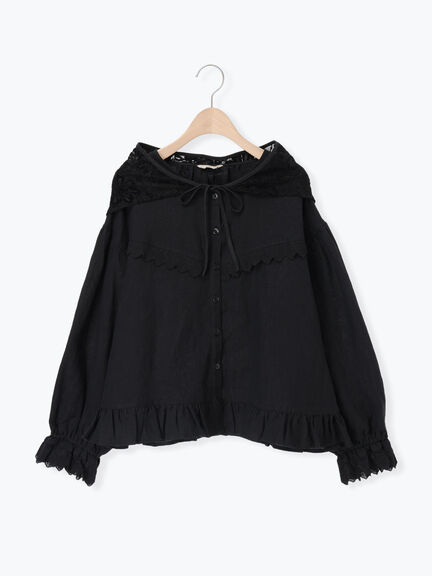 kazumi×Samansa Mos2】ブラウス　black ブラック サマンサモスモス kazumi コラボ レースブラウス ブラック｜Yahoo