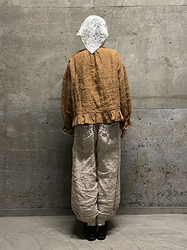 立川店/EC限定】リネンバブーシュカ付エトワールブラウス（ブラック