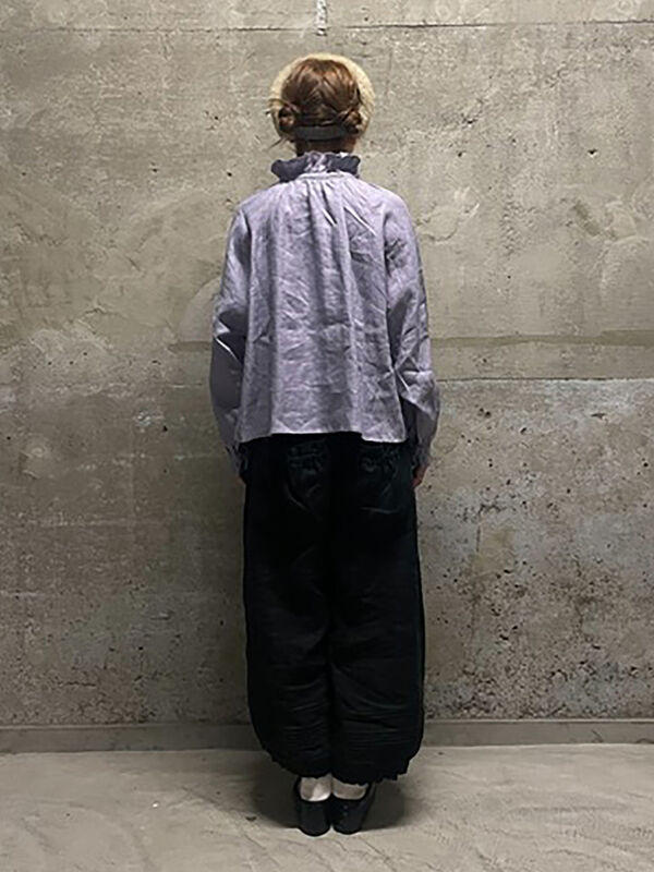 ルミネ立川店限定商品リネン ルミネ立川店限定商品 リネンシームラインフリルブラウス オフ ルミネ