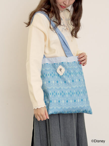 【Disney】アナと雪の女王/総柄トートバッグ（サックスブルー/ネイビー）｜Samansa Mos2（サマンサ モスモス）通販