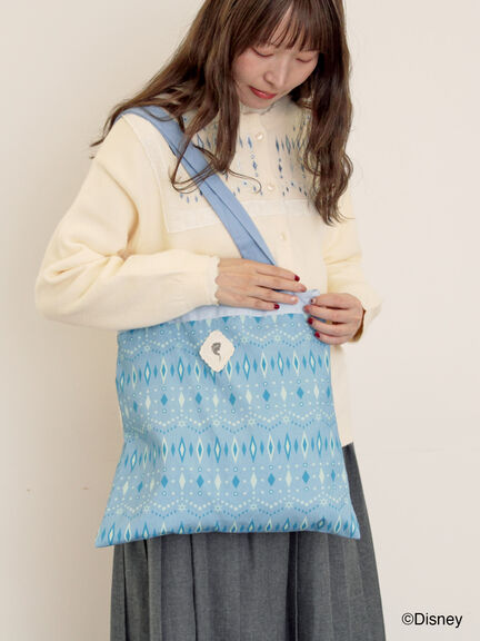 【Disney】アナと雪の女王/総柄トートバッグ（サックスブルー/ネイビー）｜Samansa Mos2（サマンサ モスモス）通販