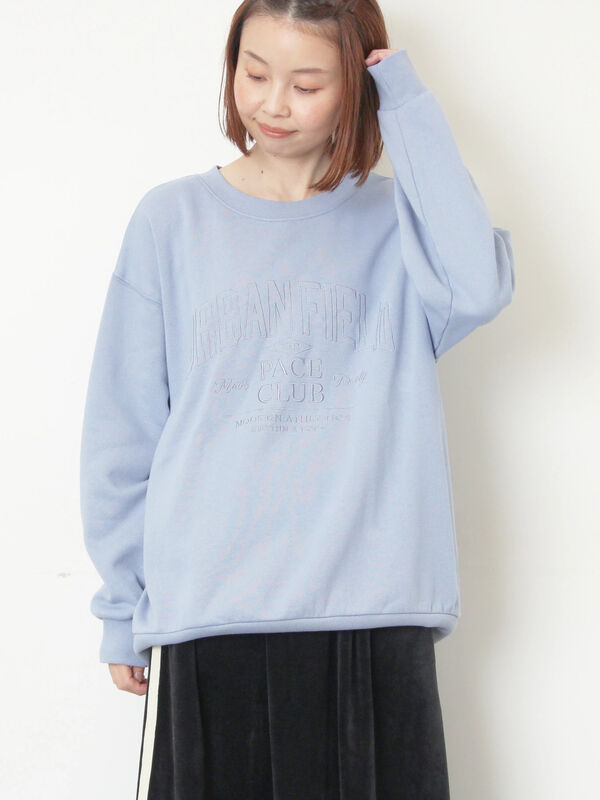 定価3.8万円　Sea New York Andes 刺繍スウェット セール】 飛び裏毛ざっくり刺繍ロゴスウェット（レッド/ブラウン