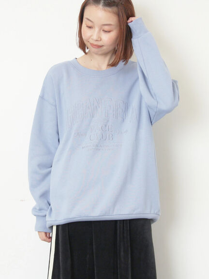 裏起毛ロゴ刺繍スウェット（グレー/ベージュ/サックスブルー）｜Samansa Mos2（サマンサ モスモス）通販