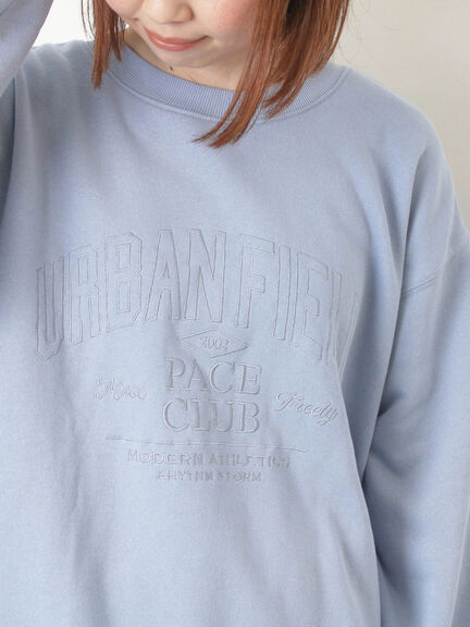 裏起毛ロゴ刺繍スウェット（グレー/ベージュ/サックスブルー）｜Samansa Mos2（サマンサ モスモス）通販