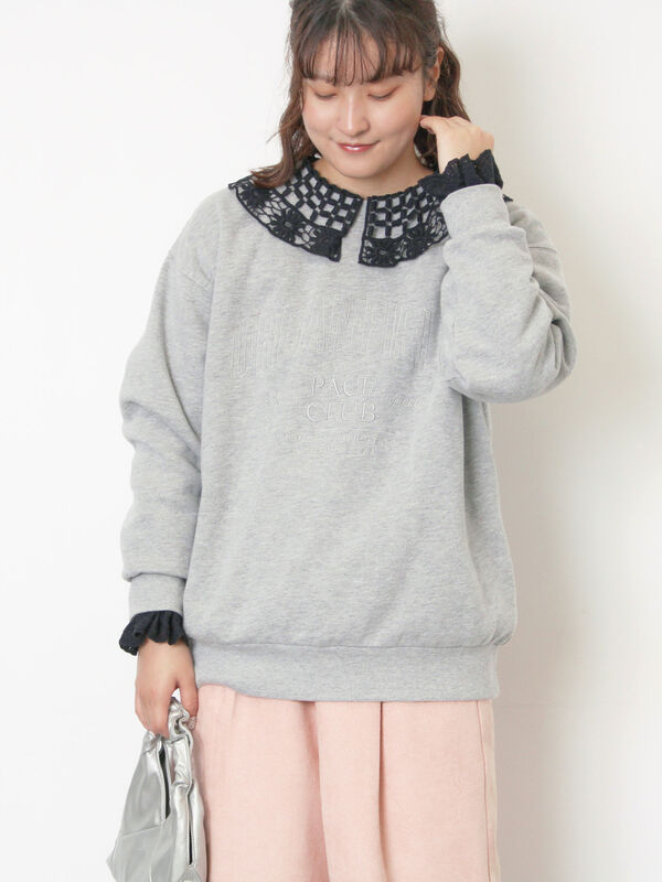 定価3.8万円　Sea New York Andes 刺繍スウェット セール】 飛び裏毛ざっくり刺繍ロゴスウェット（レッド/ブラウン