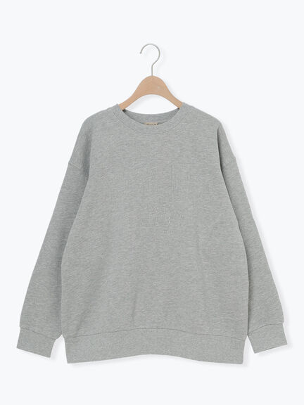 裏起毛ロゴ刺繍スウェット（グレー/ベージュ/サックスブルー）｜Samansa Mos2（サマンサ モスモス）通販