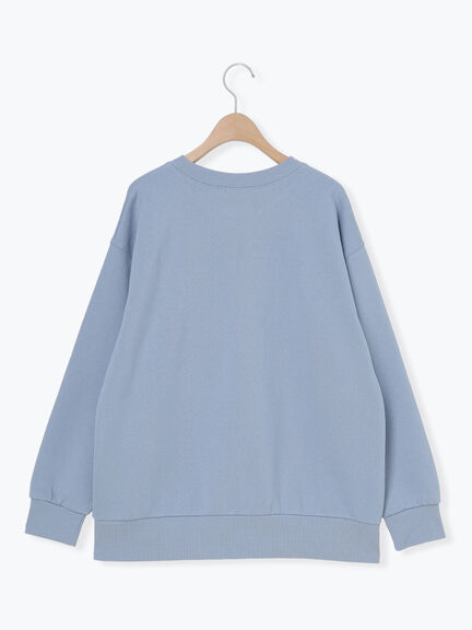 裏起毛ロゴ刺繍スウェット（グレー/ベージュ/サックスブルー）｜Samansa Mos2（サマンサ モスモス）通販