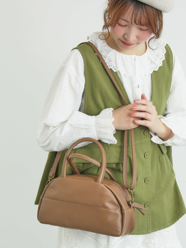 【2WAY】ボストンショルダーバッグ（モカ）｜Samansa Mos2（サマンサ モスモス）通販