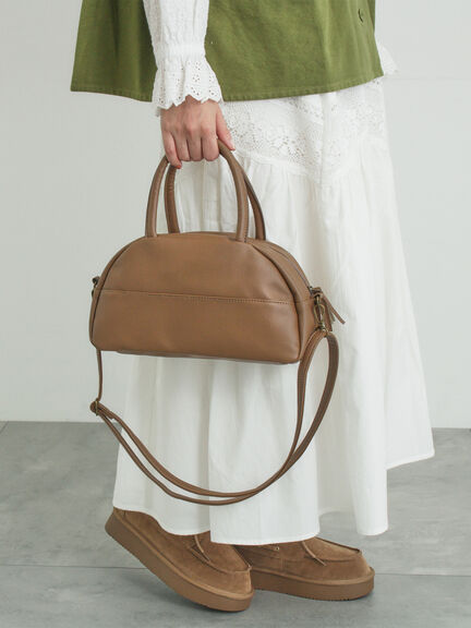 【2WAY】ボストンショルダーバッグ（ブラック/モカ）｜Samansa Mos2（サマンサ モスモス）通販