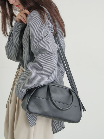 【2WAY】ボストンショルダーバッグ（ブラック/モカ）｜Samansa Mos2（サマンサ モスモス）通販