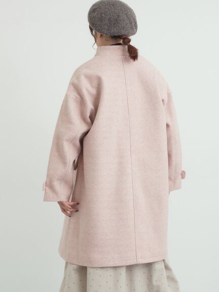 ウールライクスタンドネックコート（チャコールグレー/ピンク/ベージュ/モカ）｜Samansa Mos2（サマンサ モスモス）通販