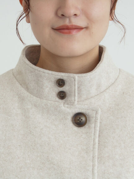 ウールライクスタンドネックコート（チャコールグレー/ピンク/ベージュ/モカ）｜Samansa Mos2（サマンサ モスモス）通販