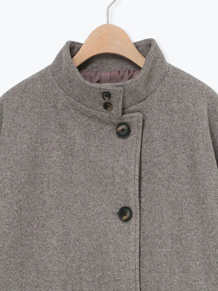 ウールライクスタンドネックコート（チャコールグレー/ピンク/ベージュ/モカ）｜Samansa Mos2（サマンサ モスモス）通販