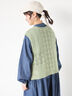 前後2WAYパッチワークニットベスト（チャコールグレー/グリーン/キナリ）｜Samansa Mos2（サマンサ モスモス）通販