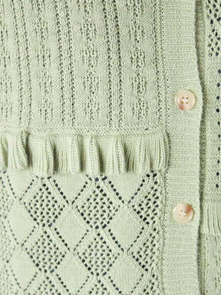 前後2WAYパッチワークニットベスト（チャコールグレー/グリーン/キナリ）｜Samansa Mos2（サマンサ モスモス）通販