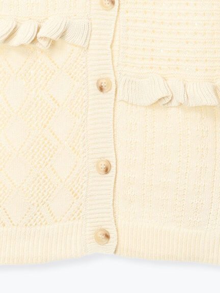 前後2WAYパッチワークニットベスト（チャコールグレー/グリーン/キナリ）｜Samansa Mos2（サマンサ モスモス）通販