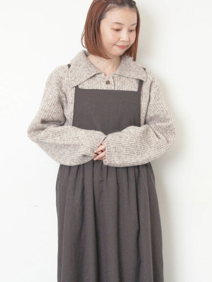 エプロンジャンパースカート（チャコールグレー/ベージュ/キャメル）｜Samansa Mos2（サマンサ モスモス）通販