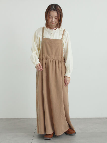 エプロンジャンパースカート（チャコールグレー/ベージュ/キャメル）｜Samansa Mos2（サマンサ モスモス）通販