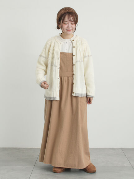 エプロンジャンパースカート（チャコールグレー/ベージュ/キャメル）｜Samansa Mos2（サマンサ モスモス）通販