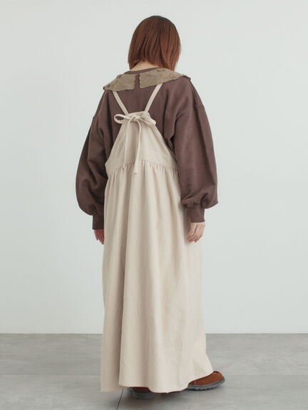 エプロンジャンパースカート（チャコールグレー/ベージュ/キャメル）｜Samansa Mos2（サマンサ モスモス）通販